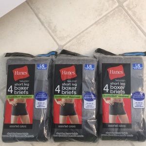 Hanes short leg boxer briefs size L 36-38